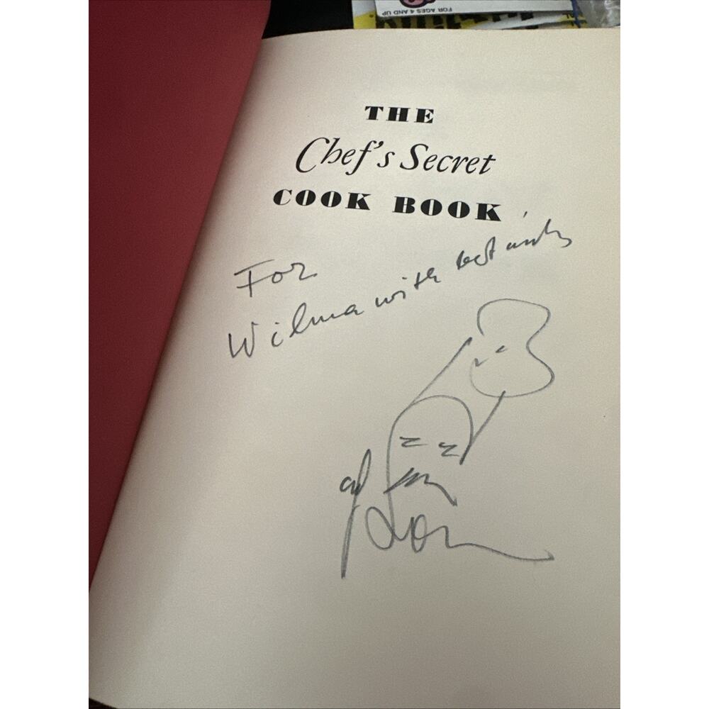 The Chef's Secret Cook Book Louis Szathmary‎ Signed